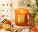 Voir la slide Bougie parfumée Mandarine & Yuzu Collines de Provence cire végétale verre orange 180g - Lilosquare