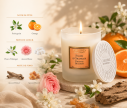 Voir la slide Bougie parfumée fleur d'oranger Collines de Provence cire végétale verre givré blanc 180g - Lilosquare