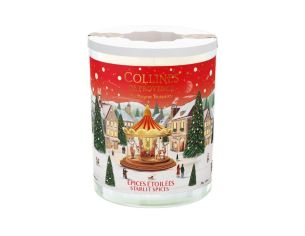 Bougie parfumée Épices Étoilées édition Noël cire végétale mèche bois couvercle céramique 180g - Lilosquare