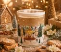 Voir la slide Bougie parfumée Croquant aux Amandes édition Noël Collines de Provence village hivernal manège doré amandes 180g - Lilosquare