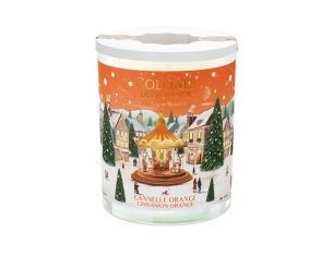 Bougie parfumée Cannelle Orange édition Noël Collines de Provence village hivernal manège doré 180g - Lilosquare