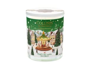 Bougie parfumée Forêt de Sapin édition Noël Collines de Provence village hivernal manège vert 180g - Lilosquare