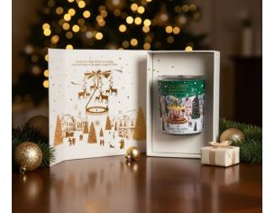 Coffret premium bougie photophore Forêt de Sapin Collines de Provence carrousel doré animé par la flamme 360g - Lilosquare