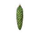 Voir la slide Suspension de Noël en verre soufflé pomme de pin verte pailletée élancée H16cm Ø3cm - Lilosquare