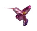 Voir la slide Suspension Noël colibri verre soufflé rose fuchsia violet pailleté ailes déployées bec long H7cm - Lilosquare