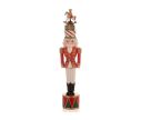 Voir la slide Figurine Noël résine casse-noisette soldat rouge blanc or chapeau rayé cadeaux empilés cheval bascule ours socle tambour H50cm