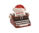 Voir la slide Figurine Noël résine machine à écrire bordeaux bonnet Père Noël rouge blanc feuille Santa's List Naughty & Nice houx H13cm