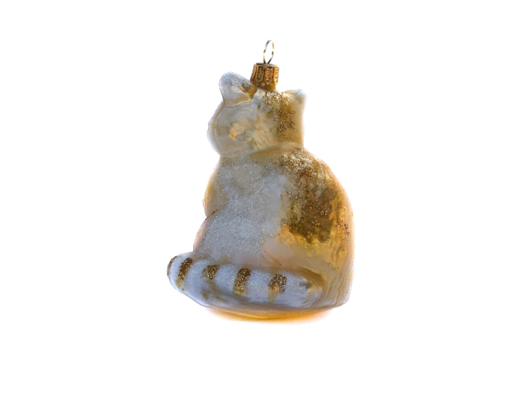 Suspension raton laveur en verre soufflé pour sapin de Noël