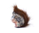 Voir la slide Boule Noël écureuil argenté verre soufflé queue fausse fourrure marron décoration sapin forêt H12cm