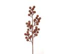 Voir la slide Branche décorative Noël H73cm avec grappes de baies pailletées brun caramel sur tiges ramifiées