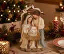 Voir la slide Figurine Sainte Famille en résine H20cm, crèche de Noël peinte à la main, Marie, Joseph et Jésus