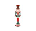 Voir la slide Figurine casse-noisette H40cm, uniforme vert et rouge, chapeau vert pointes dorées, socle tambour multicolore