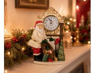 Horloge décorative Noël Père Noël sac cadeaux festif H22cm décoration intérieure
