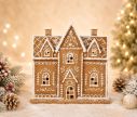 Voir la slide Maison pain d'épices décorative LED givrée enneigée détails blancs H20cm décoration Noël