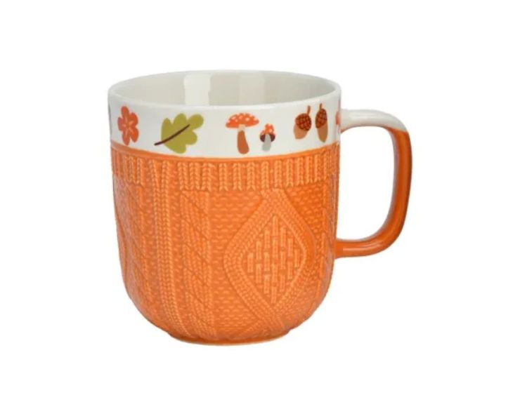 Mug automne orange effet pull 350ml