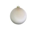 Voir la slide Boule Noël velours tissu blanc crème texture douce capuchon doré Ø10cm