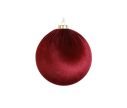 Voir la slide Boule Noël velours tissu bordeaux texture douce incassable 10cm