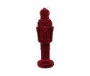 Voir la slide Grande figurine casse-noisette floqué velours bordeaux monochrome relief sculpté couronne uniforme H52cm Noël