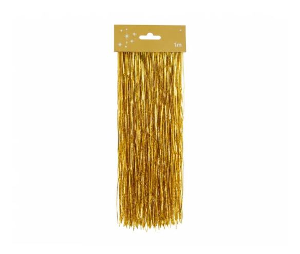 Cheveux d'ange lametta doré brillant fibres scintillantes décoration sapin de Noël 1m