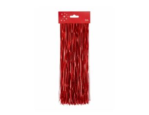 Cheveux d'ange lametta rouge brillant fibres scintillantes décoration sapin de Noël 1m