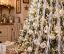 Voir la slide Cheveux d'ange lametta blanc brillant fibres scintillantes décoration sapin de Noël 1m