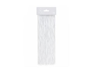 Cheveux d'ange lametta blanc brillant fibres scintillantes décoration sapin de Noël 1m