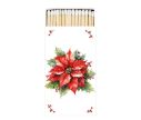 Voir la slide Boîte allumettes blanche poinsettia rouge houx baies rouges 45 allumettes