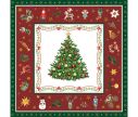 Voir la slide Serviette papier rouge vert sapin classique icônes de Noël bordure 33cm