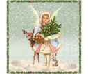 Voir la slide Serviette papier ange vintage faon lapin panier pommes sapin 33cm