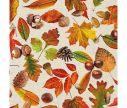 Voir la slide Serviette papier beige feuilles automne glands châtaignes pommes de pin 33cm