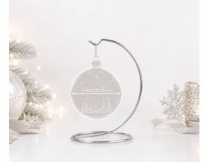Support pour boule de Noël argenté ø 10 cm
