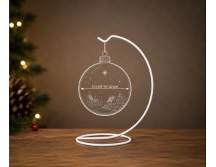 Support métal blanc pour boule de Noël D10cm
