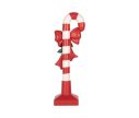 Voir la slide Décoration Noël canne sucre d'orge rouge nœud houx socle rouge H39cm