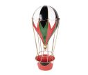 Voir la slide Montgolfière métal rouge vert noir blanc doré panier rouge Ø26 x H62cm