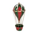 Voir la slide Montgolfière métal rouge vert blanc doré panier vert rouge Ø28 x H66cm