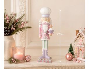 Casse-noisette pâtissier polyrésine rose menthe lavande cupcake pain d'épices L13 x l11 x H47cm
