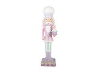 Casse-noisette pâtissier polyrésine rose menthe lavande cupcake pain d'épices L13 x l11 x H47cm