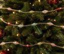 Voir la slide Guirlande de Noël perles argentées strass rouge vert doré verre 180cm