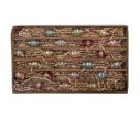 Voir la slide Guirlande de Noël perles argentées facettées rouge doré rose verre 180cm