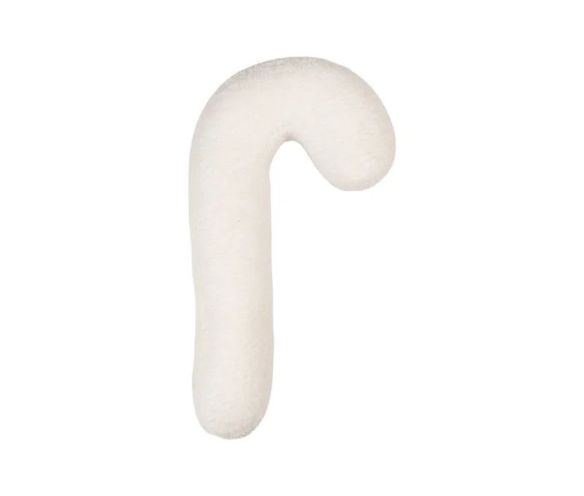 Coussin en forme de canne sucre d'orge rose blanc peluche H40cm