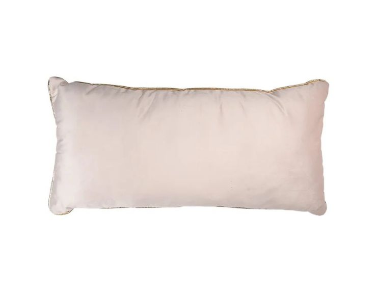 Coussin brodé 3 casse-noisettes sapins de Noël liseré doré 76cm