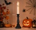 Voir la slide Bougie fantôme LED visage triste socle noir baroque Ø11cm H52cm