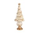 See slide White Christmas tree decoration gold star garland gold baubles white gold ball base gold pedestal Ø13 x H32cm