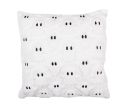 Voir la slide Coussin blanc texturé fantômes Halloween yeux noirs brodés relief bouclé L45 x l45cm
