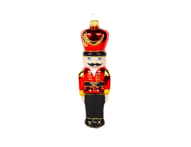 Boule de Noël casse-noisette verre soufflé H17cm