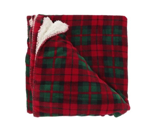 Plaid tartan moelleux carreaux écossais polyester 130x160cm