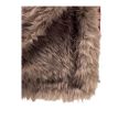 See slide Red black white tartan plaid taupe faux fur lining fluffy edge 140x180cm