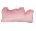 Voir la slide Coussin forme maison pain d'épice rose bordure rose maisons brodées neige portes rouges bonbons 50x25x4cm
