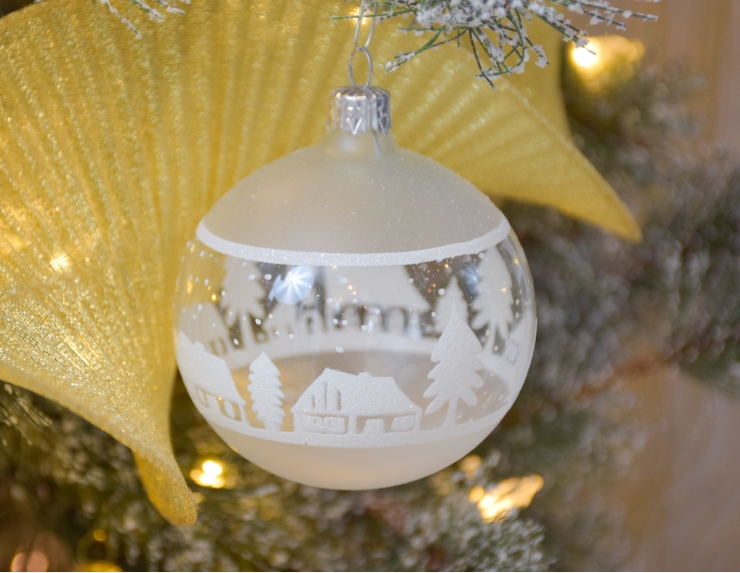 Boule de Noël transparente décor...