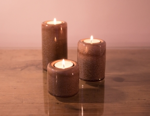 Trio de bougeoirs céramique...